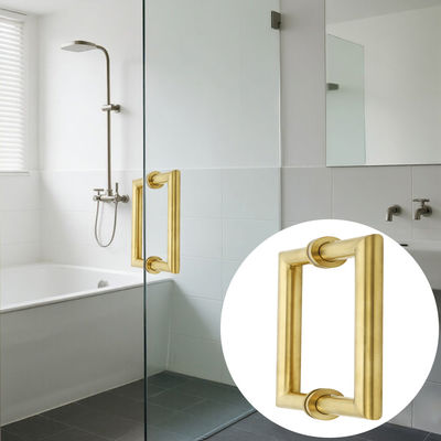 Harga bagus Pegangan Tarik Pintu Kaca Utama Emas Tabung Bulat Logam on line