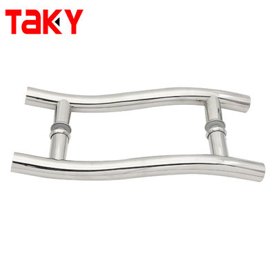 Harga bagus Best Selling Desain Modern Stainless Steel Pull Handle awet padat untuk Glass Sliding Door Polished Glass Door Handle on line