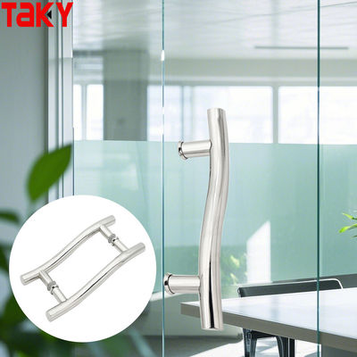 Harga bagus Stainless Steel Round Tube S Tipe Interior Geser Pintu Kaca Tarik Pegangan on line