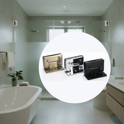 Harga bagus Kamar mandi stainless steel pengamplasan pintu kaca engsel 90 derajat dinding ke engsel pintu kaca on line