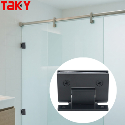 Modern Shower Door Terhubung Frame 90 derajat Hitam stainless steel Kaca Door Hinge