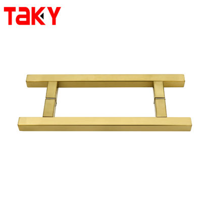 Modern Square Stainless Steel SS304 Glass Door Handle H Type Push Pull Handle untuk Kamar Mandi