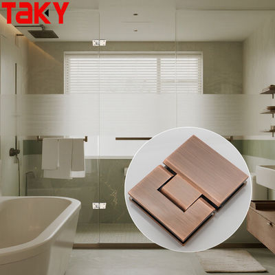 Harga bagus 180 Degree Stainless Steel Rose Gold Shower Hinge Glass to Glass Hinge on line