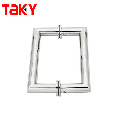 SS304 Stainless Steel Glass Door Pull Handle dengan ukuran 203*203*19*1.0mm dan desain modern untuk mandi dan kamar mandi