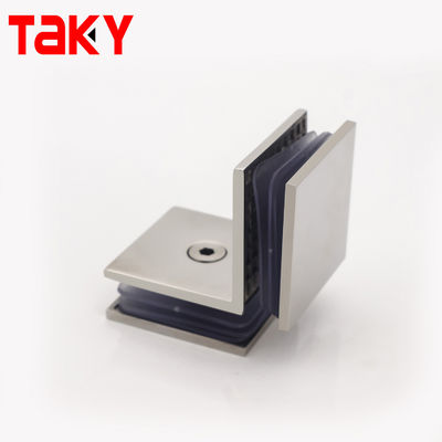 Harga bagus Pabrik Produsen 90 derajat Clamp Gelas Riling Double Panel Clip Clamp Kaca Pintu on line