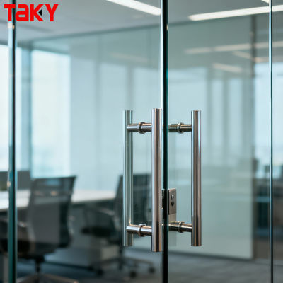 Harga bagus Gagang Pintu Mandi Stainless Steel Dipoles Gagang Pintu Kaca Dorong Tarik Interior on line