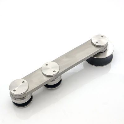 Harga bagus Kit Pintu Geser Pemasangan Perangkat Keras Pintu Gudang Kaca Hotel Sistem Pintu Geser Pancuran Tanpa Bingkai Baja Tahan Karat on line