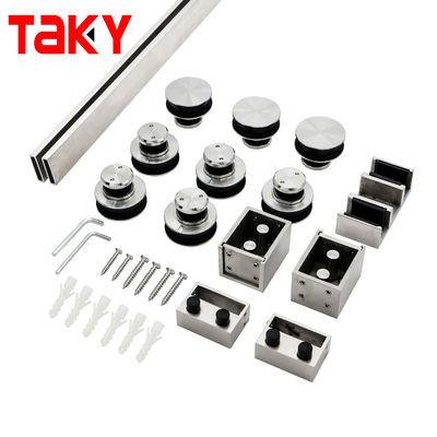 Harga bagus Perlengkapan Kaca Modern Sistem Pintu Kaca Tempered Perangkat Keras Pintu Geser Pancuran Tanpa Bingkai Baja Tahan Karat on line