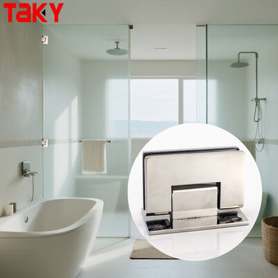Harga bagus 90 derajat Wall Mount Stainless Steel Glass Shower Hinge untuk 8-12mm Glass Door Hinge on line