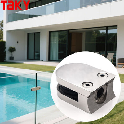 Harga bagus Klem Kaca Stainless Steel 316 untuk Kaca Tempered 8-12mm dengan Desain Tanpa Bingkai on line