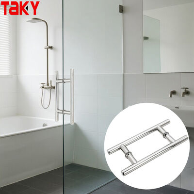 Harga bagus Pegangan Pintu Kaca Shower Stainless Steel SS304 dengan Ukuran 203*203*19*1.0mm dan Finishing Poles/Nikel Halus/Hitam on line