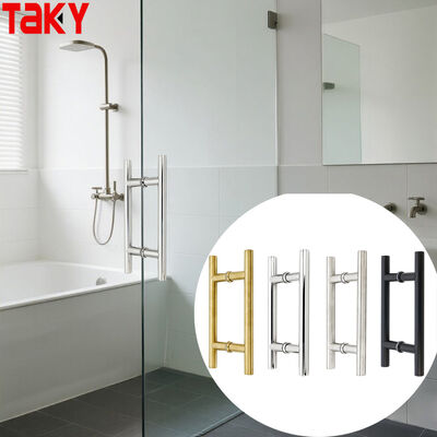 Modern Tipe H stainless steel 304 Double Side Glass Door Pull Handle 203*203*19*1.0mm