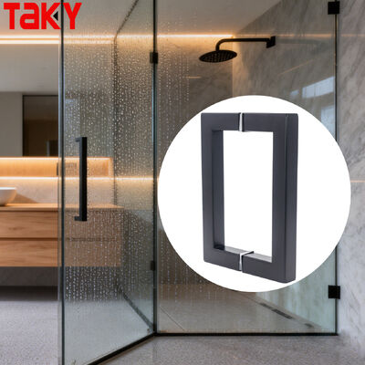 Harga bagus Pegangan Pintu Kaca Shower Stainless Steel SS304 dengan Ukuran 203*203*19*1.0mm dan Finishing Poles/ Nikel Halus/ Hitam on line