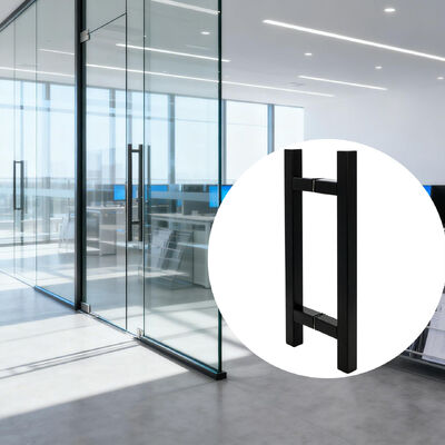 Harga bagus Pegangan Pintu Dorong Tarik Stainless Steel Desain Modern Kelas Komersial Berbentuk H untuk Hotel on line