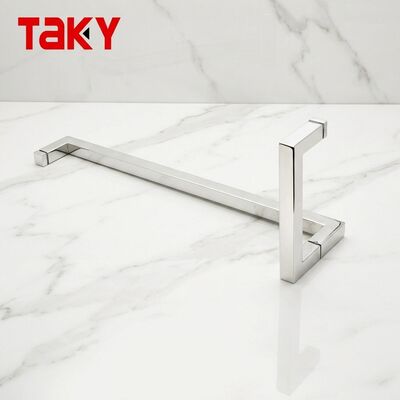 Harga bagus Pabrik Grosir Tabung Persegi Pegangan Batang Handuk Pintu Kamar Mandi Stainless Steel Tahan Lama on line