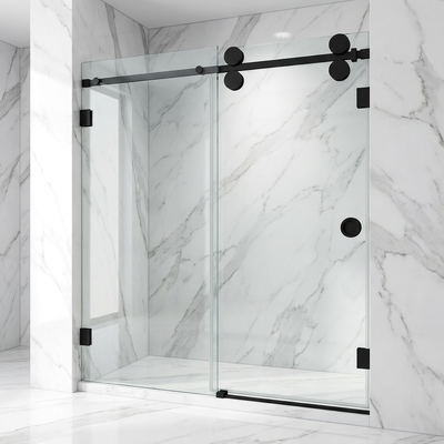 Harga bagus Perlengkapan Perangkat Keras Pintu Geser Kaca Kamar Mandi Stainless Steel Sistem Rol Pintu Kaca Kamar Mandi on line