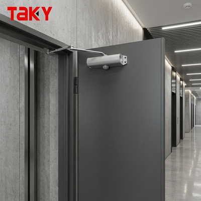 Penutup Pintu Overhead Hidraulik yang Dapat Disesuaikan dengan Nilai Api Perak untuk Pintu Hotel Baja dan Kayu