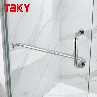 Pegangan Pintu Kaca Stainless Steel OEM Pegangan Pintu Kamar Mandi yang Dipasang di Permukaan