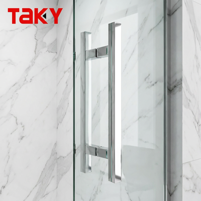 Gagang Pintu Kamar Mandi Kaca Stainless Steel 304 Anti Karat Modern yang Disesuaikan