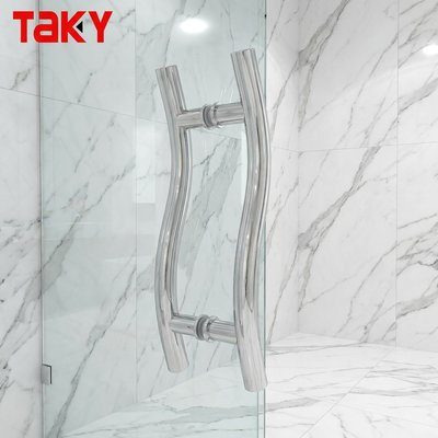 Gagang Pintu Kaca Stainless Steel 304 yang Dapat Disesuaikan Gagang Pintu Logam