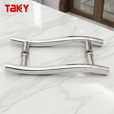 Harga bagus Pemasangan Mudah Gagang Pintu Kaca Kamar Mandi Stainless Steel Kantor Modern on line