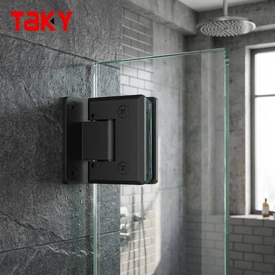 Harga bagus Engsel Pintu Kamar Mandi Kaca ke Dinding 90 Derajat Modern Engsel Kamar Mandi Baja Tahan Karat Kaca Tanpa Bingkai untuk Hotel on line