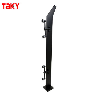 Harga bagus Tiang Pagar Kaca Tempered Tanpa Bingkai Stainless Steel untuk Balkon dan Tangga on line